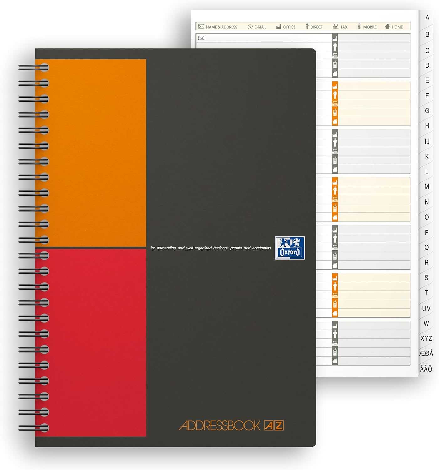 Oxford International A5 Poly Cover Address Book, Ruled with A-Z Index and Perforated Notebook, 144 Page, 1 Notebook