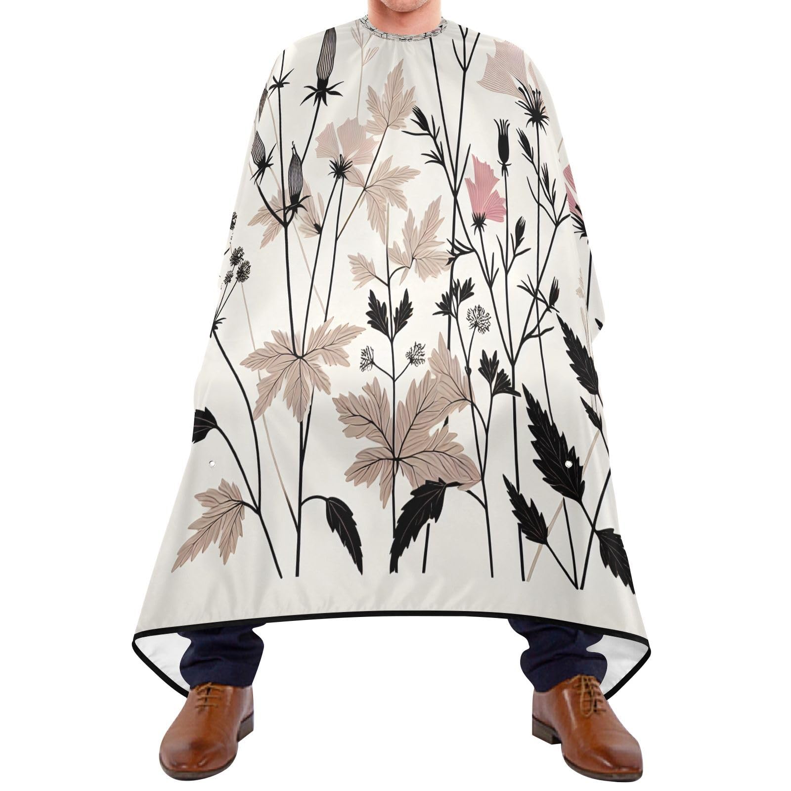 Kigai Wildflowers Hair Cutting Cape for Men & Women Waterproof Barber Cape Professional Hairdressing Salon Styling Apron with Adjustable Closure Snap