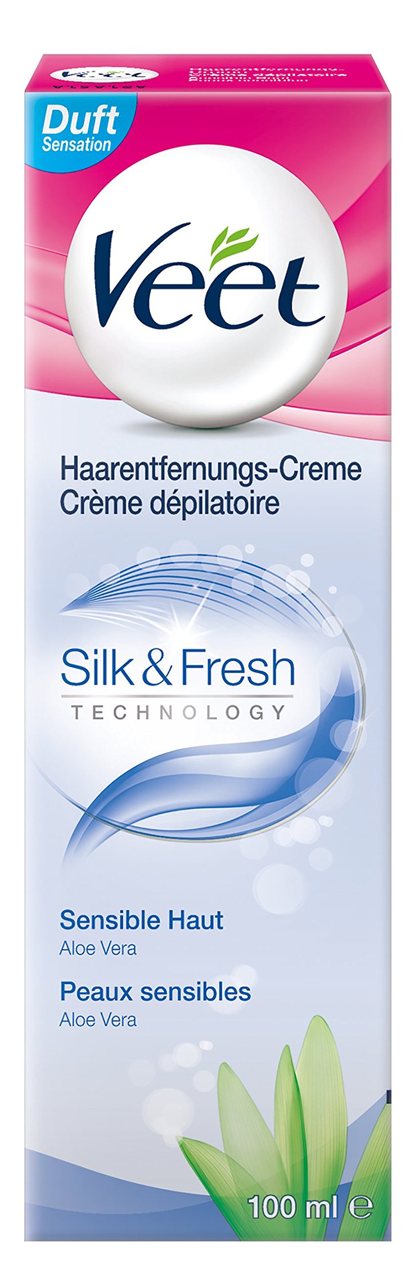 Veet Enthaarungscreme für Körper & Beine – Sensitive Haut, 100 ml (1 St.)