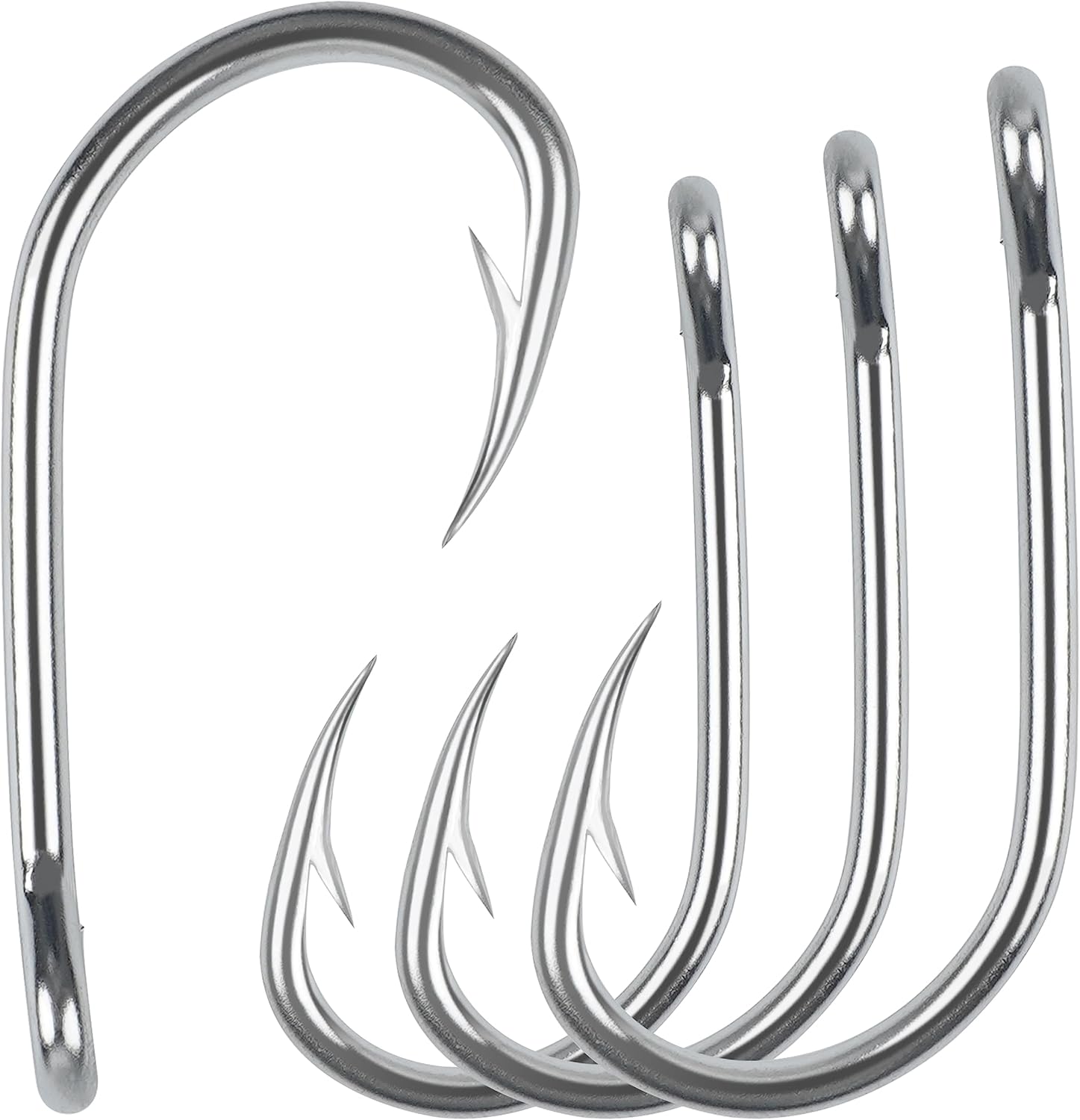 Fishing Live Bait Hook, 60pcs Stainless Steel Fishing Hook Saltwater Live Bait Hooks Circle Hooks Strong Sharp Saltwater Fishing Hooks