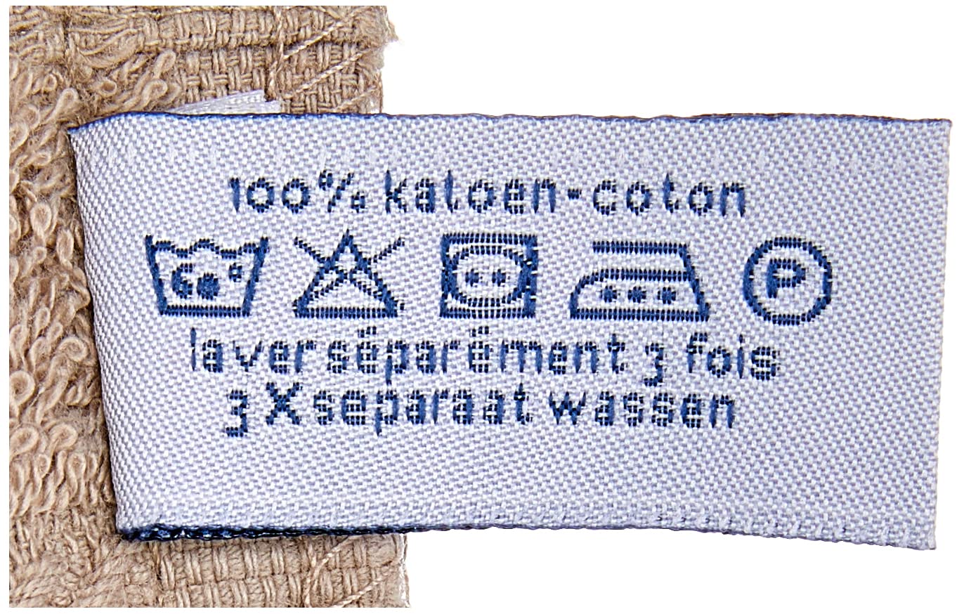 De Witte Lietaer De Witte Lietaer 194829 Set of 6 Cotton Washcloths Light Grey 15 x 22 cm in use