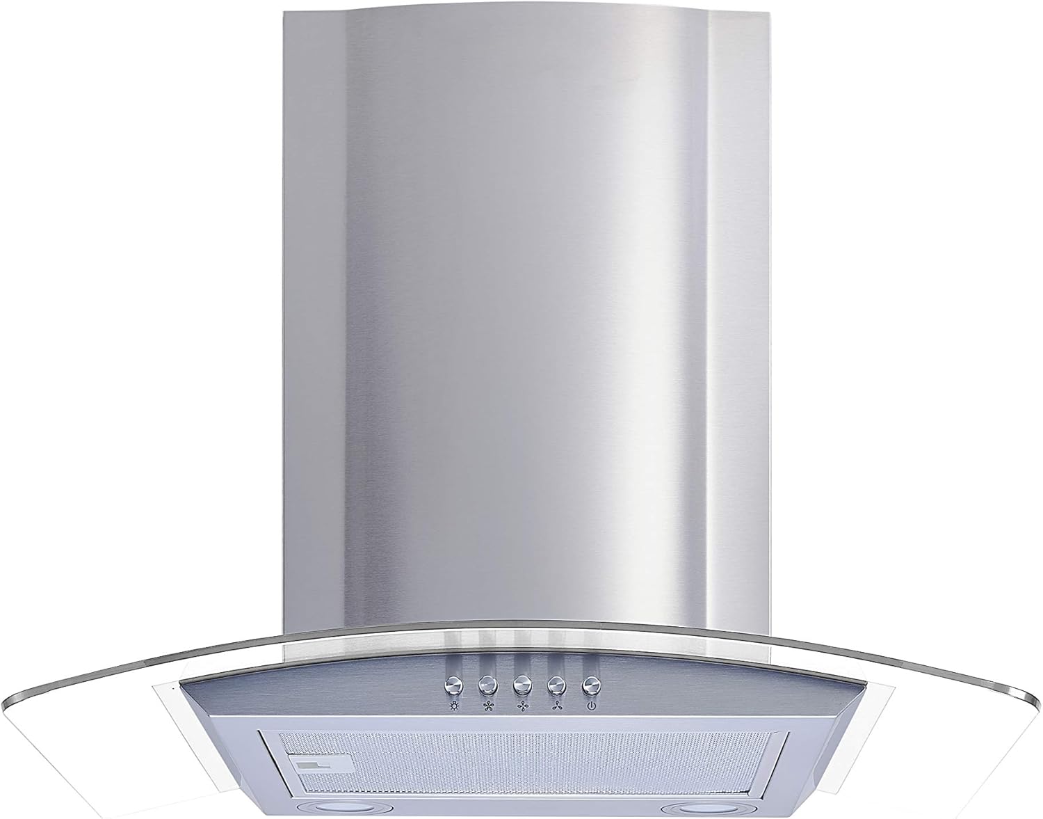 Winflo 36 In. Convertible Stainless Steel/Glass Wall Mount