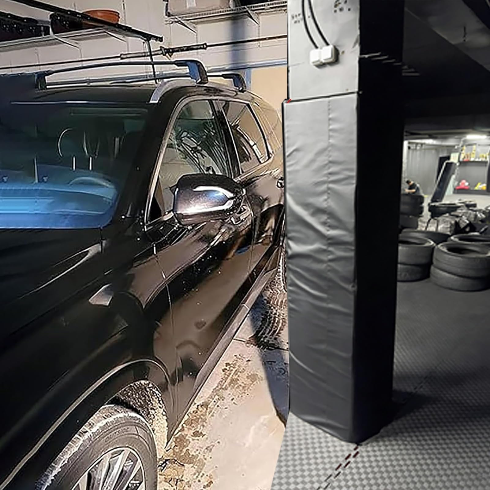 Tapis de protection de garage 180 cm autocollant pour jouer au basket sereinement