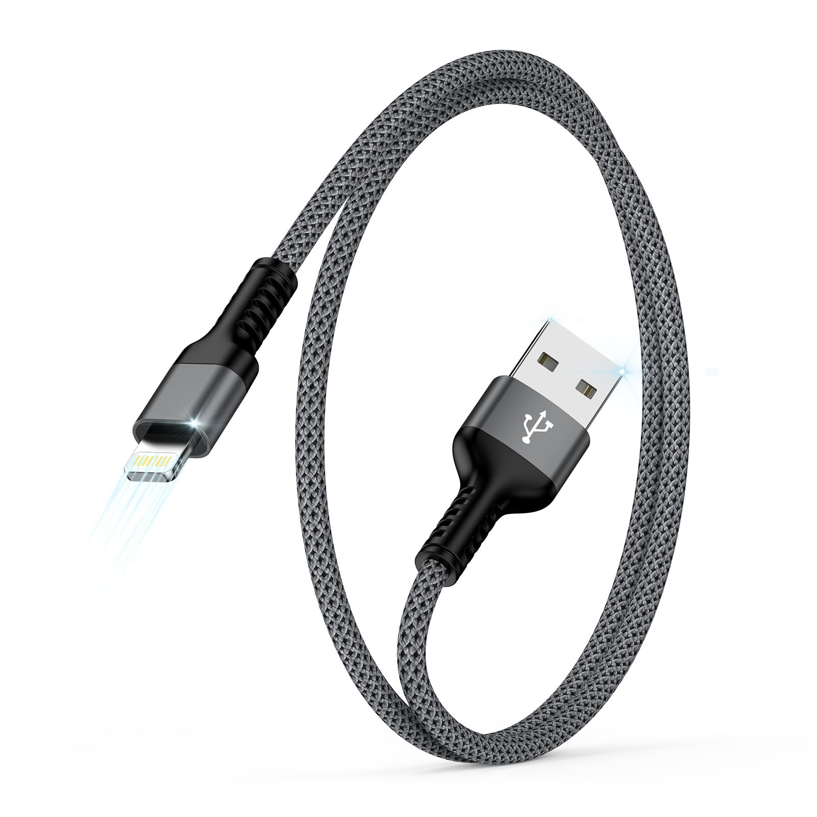Amazon.co.jp: Haoano ライトニングケーブル 30cm 短い 急速「MFI認証