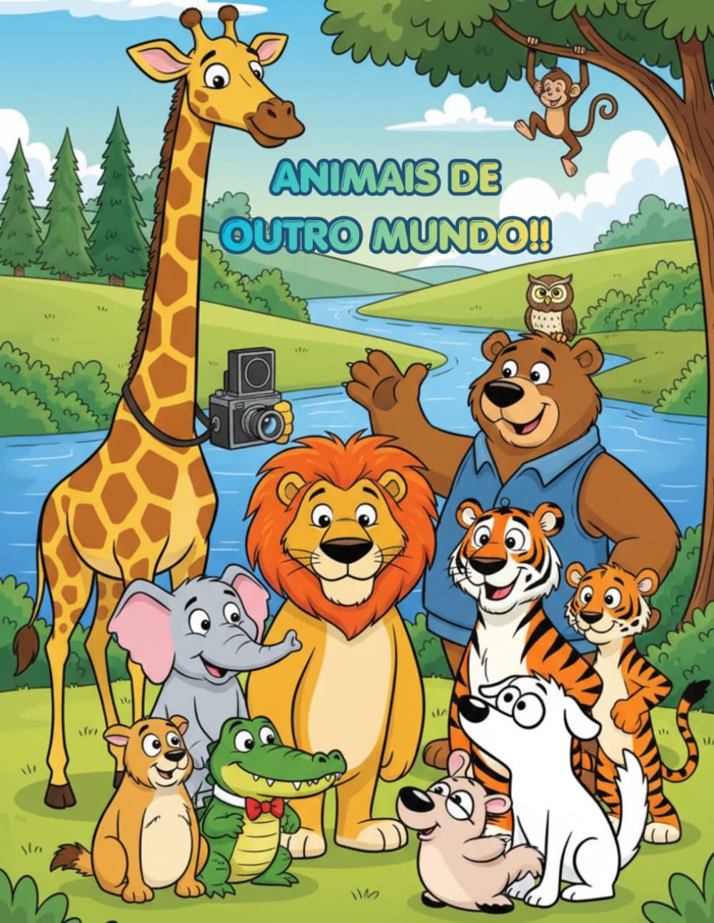 Animais de Outro Mundo Para Colorir!!: Livro de colorir para crianças de animais fantásticos