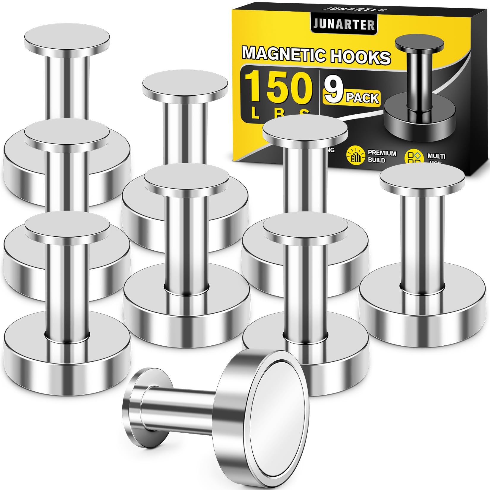 3Pcs Magnetic Hooks, 150lb Silver Magnetic Hooks for Cruise Cabins — Amazon image 10