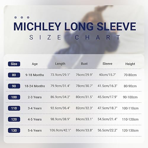 Miniatura 4 de MICHLEY Saco de dormir unisex de franela para bebé, pijama de manga larga, con cremallera, saco de dormir para otoño e invierno para niños y niñas