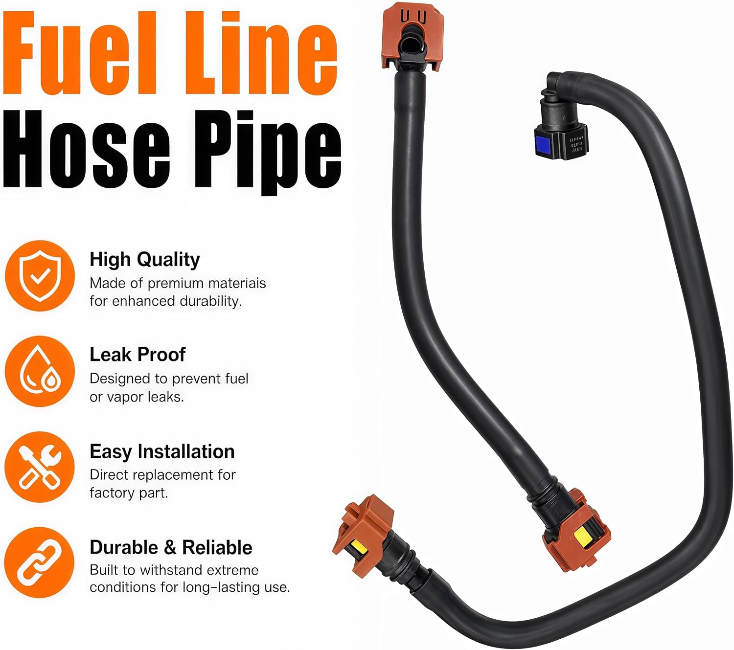Fuel Hose Gas Line Tube Pipe Compatible with Yamaha R1 YZF-R1 2009-2014 Fuel Line Replacement # 14B-13971-00-00