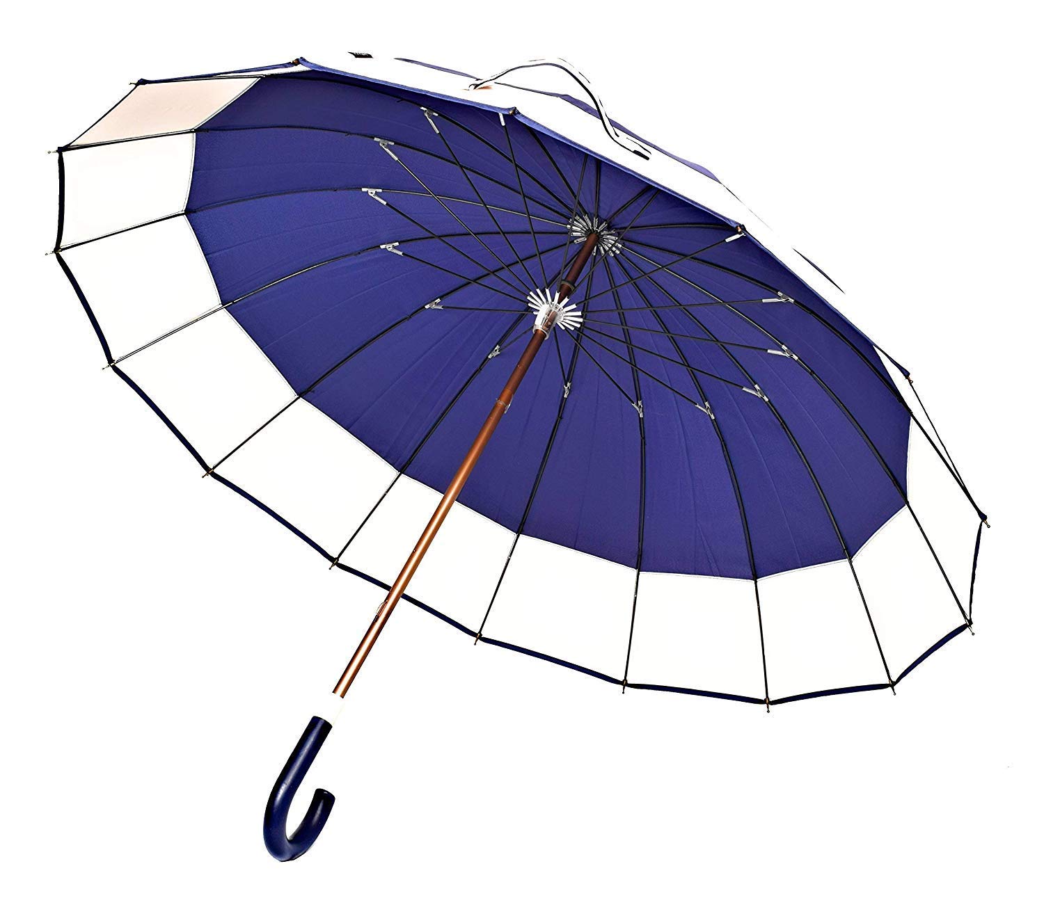 Brij Style Blue Golf Big Size UV Protective Long and Non-Foldable Umbrella