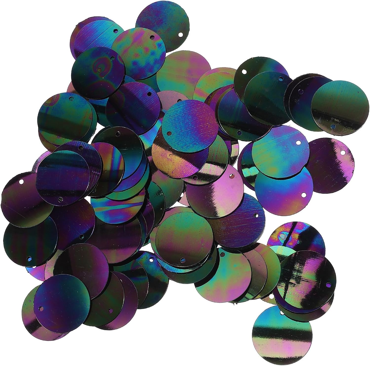 Veemoon 750pcs DIY Large Round Sequins for Sewing Crafts, 20mm 30mm Multicolor PVC Sequins Accessories for Bags Shoes Clothing Embellishments