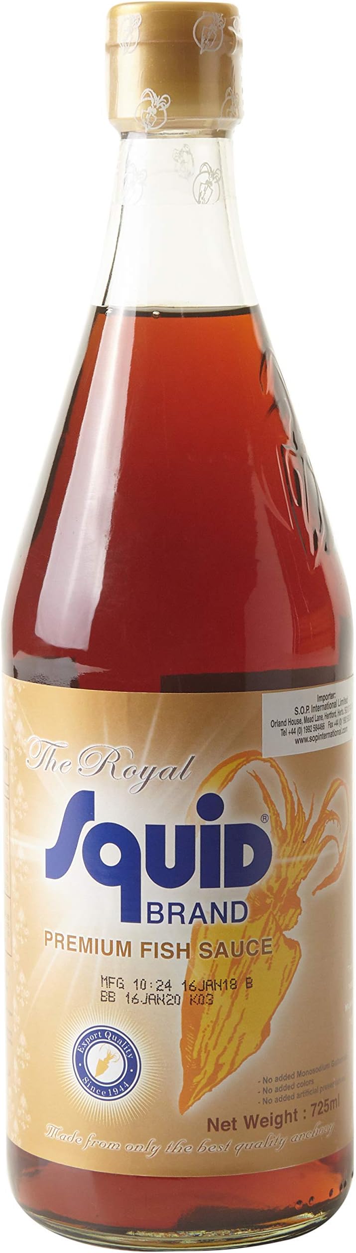 Royal Squid Brand Fish Sauce 725 ml (Pack of 6)