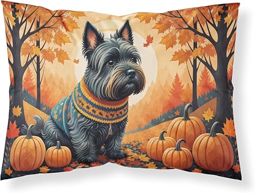 Miniatura 6 de Caroline's Treasures Border Collie - Funda de almohada de tela de otoño estándar, ligera, súper suave, fácil de cuidar, decorativa, funda de