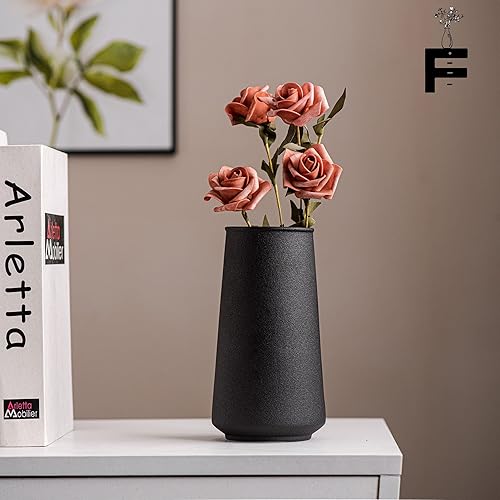 Miniatura 3 de Juego de 2 floreros de cerámica  Jarrón grande y pequeño de arte moderno para decoración de centros de mesa, apto para flores frescas secas, sala de