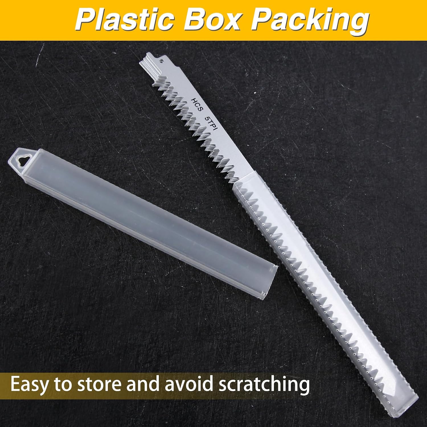 SPEEDWOX Wood Pruning Reciprocating Saw Blades 5-Piece 12-Inch 5 TPI Wood Cutting Reciprocating Saw Blades for Wood Construction Wood Cutting PVC Pipe Cutting Tree Pruning Reciprocating Saw Blade Set
