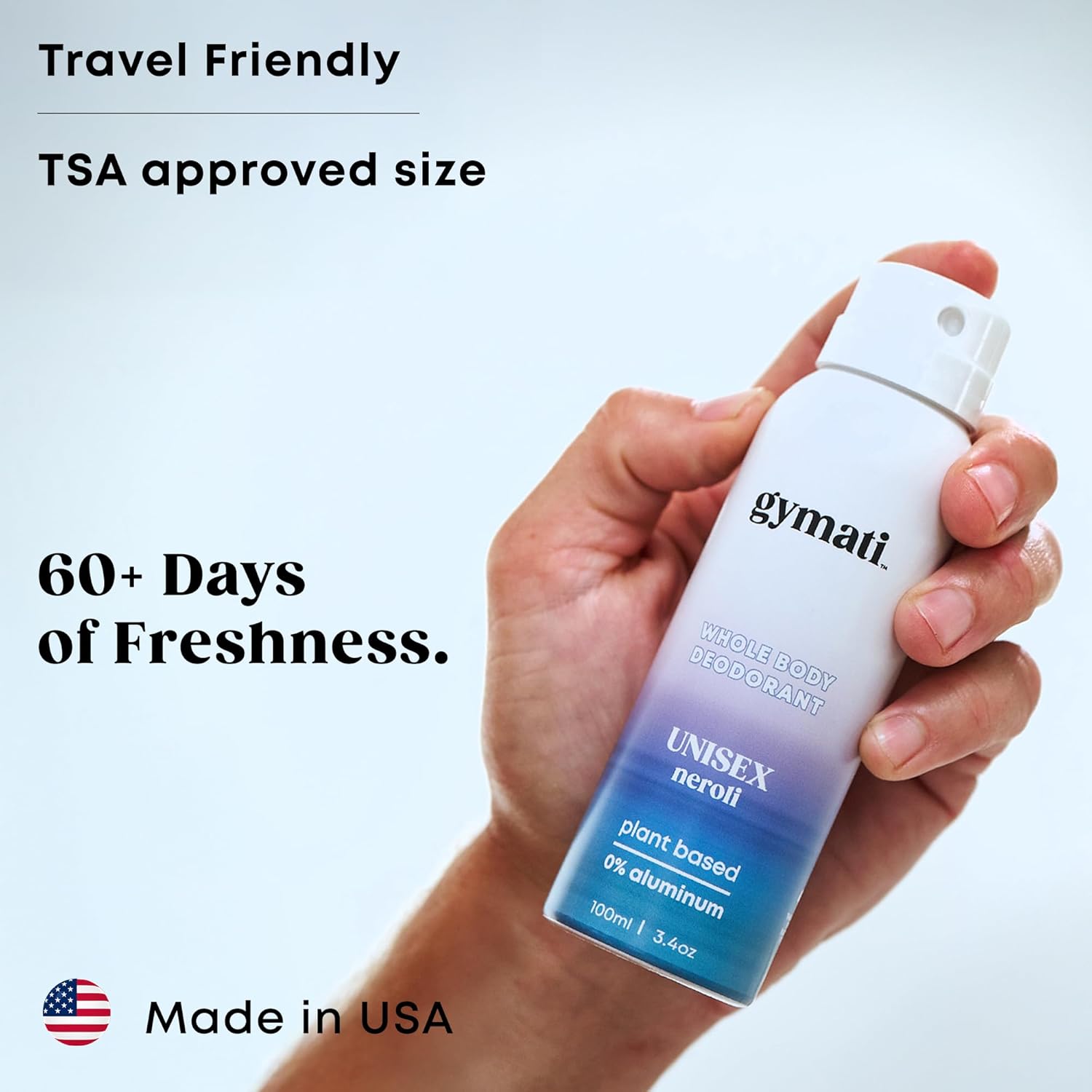 Gymati Natural Deodorant Body Spray Aluminum Free For Men & Women - Image 6