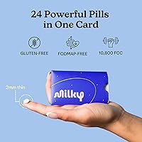 Vista 3 de Milky Píldoras de intolerancia a la lactosa - 10,800 FCC - Alivio lácteo para la intolerancia a la lactosa - Tabletas de enzima lactasa - Hinchazón