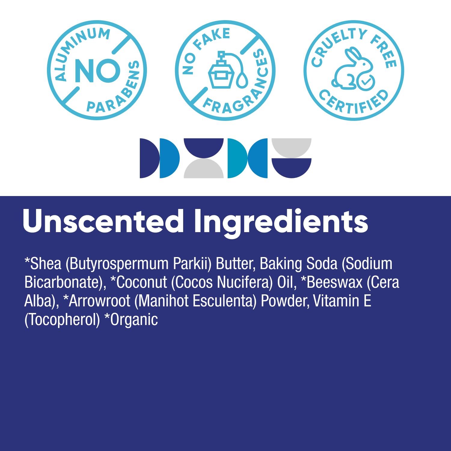 Pretty Frank Natural Aluminum-Free Deodorant Stick, Unscented (2-Pack) | All-Day Odor Control for Women & Men | Effective, Skin Soothing Formula with Safe, Organic Ingredients and No Added Fragrance