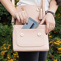 Vista 72 de Sodsay Estuche para tarjetas, cartera delgada con bolsillo frontal, para mujer, sujetatarjetas con llavero negro