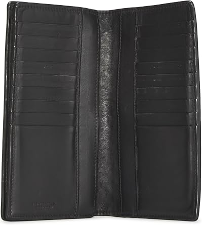 Pre-loved Black Intrecciato Long Wallet, Black