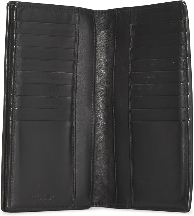 Pre-loved Black Intrecciato Long Wallet, Black