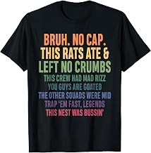 Bruh No Cap Funny Exterminator Rat Mouse Pest Humor T-Shirt