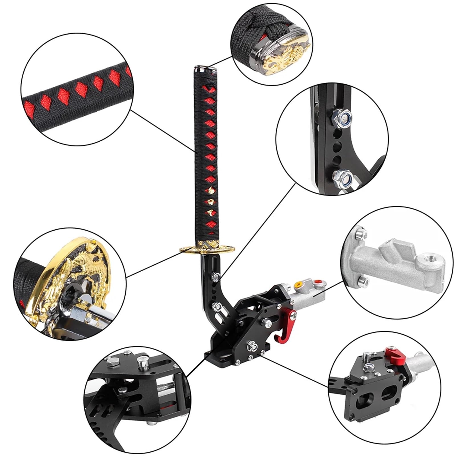 Dźwignia Hamulca Ręcznego Samochodu Uniwersalny samochód stylowy wyścigowy hydrauliczny hamulec ręczny Samurai Sword hamulec ręczny Drift hydrauliczny hamulec ręczny RS-HB915