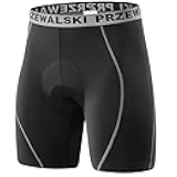 Przewalski Mens Cycling Underwear Shorts 4D Padded Bike Undershorts Bicycle MTB Liner Shorts with Silicone Leg Grippers