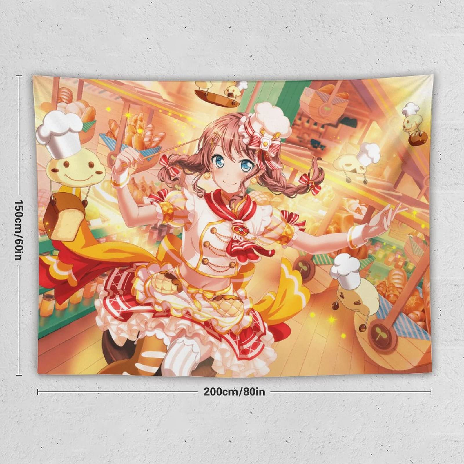 Amazon.co.jp: バンドリ！山吹 沙綾 タペストリー かわいいアニメ柄 壁