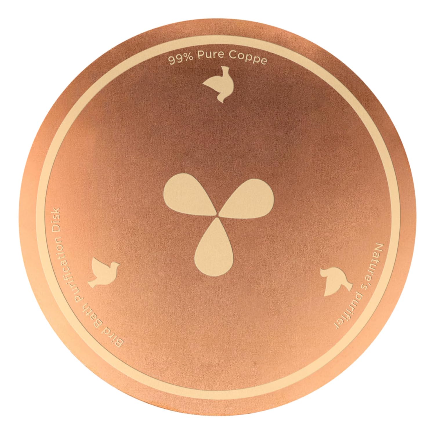 BBRGIRL Bird Bath Copper Disk, 99.99% Pure Copper Bird Bath Purification Disk for Physical Clean Water to Reduce Cleaning Frequency, for Outdoor Birdbaths, Bowl and Garden Fountain
