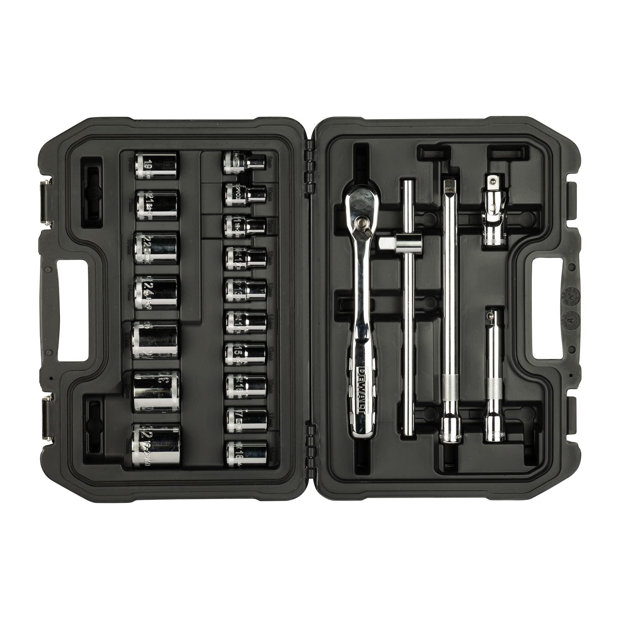 DEWALT DWMT19241-1 zestaw nasadek metrycznych 1/5.1 cm 22-częściowy