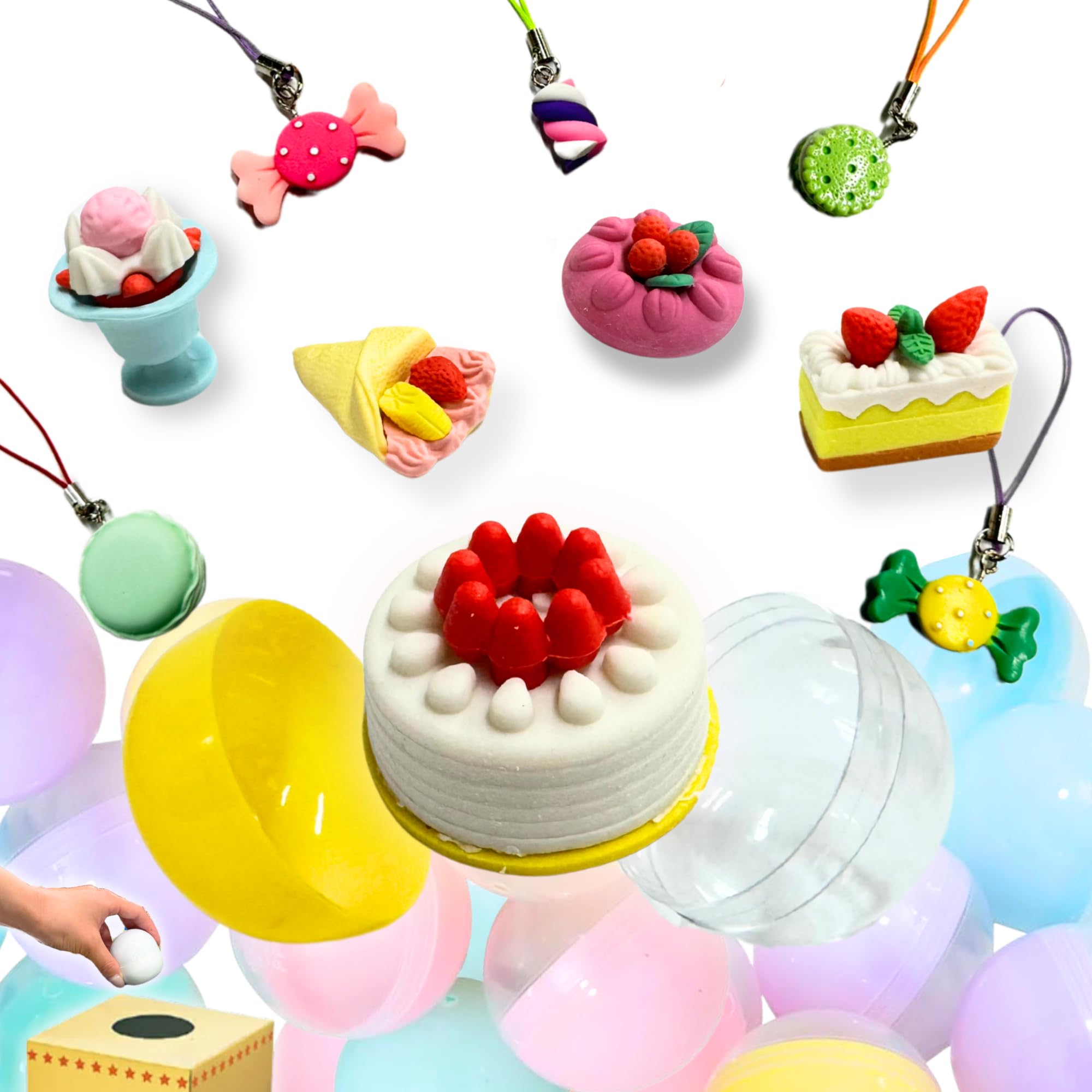 Amazon | 【嬉しい 縁日 用品】 ミニミニ スウィーツ ガチャガチャ 60