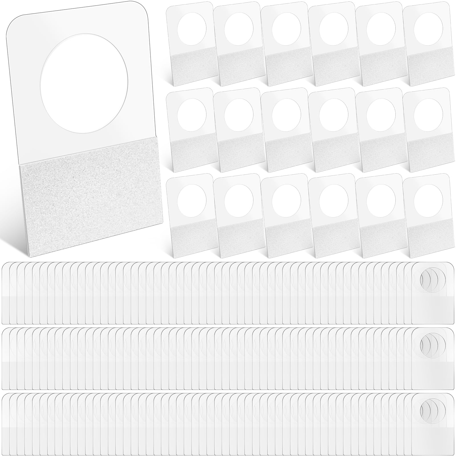 Blulu 3000 etichette adesive in plastica per appendere alla parete, autoadesive, per esporre negozi, supermercati, piccole imprese, 2,2 x 3,8 cm