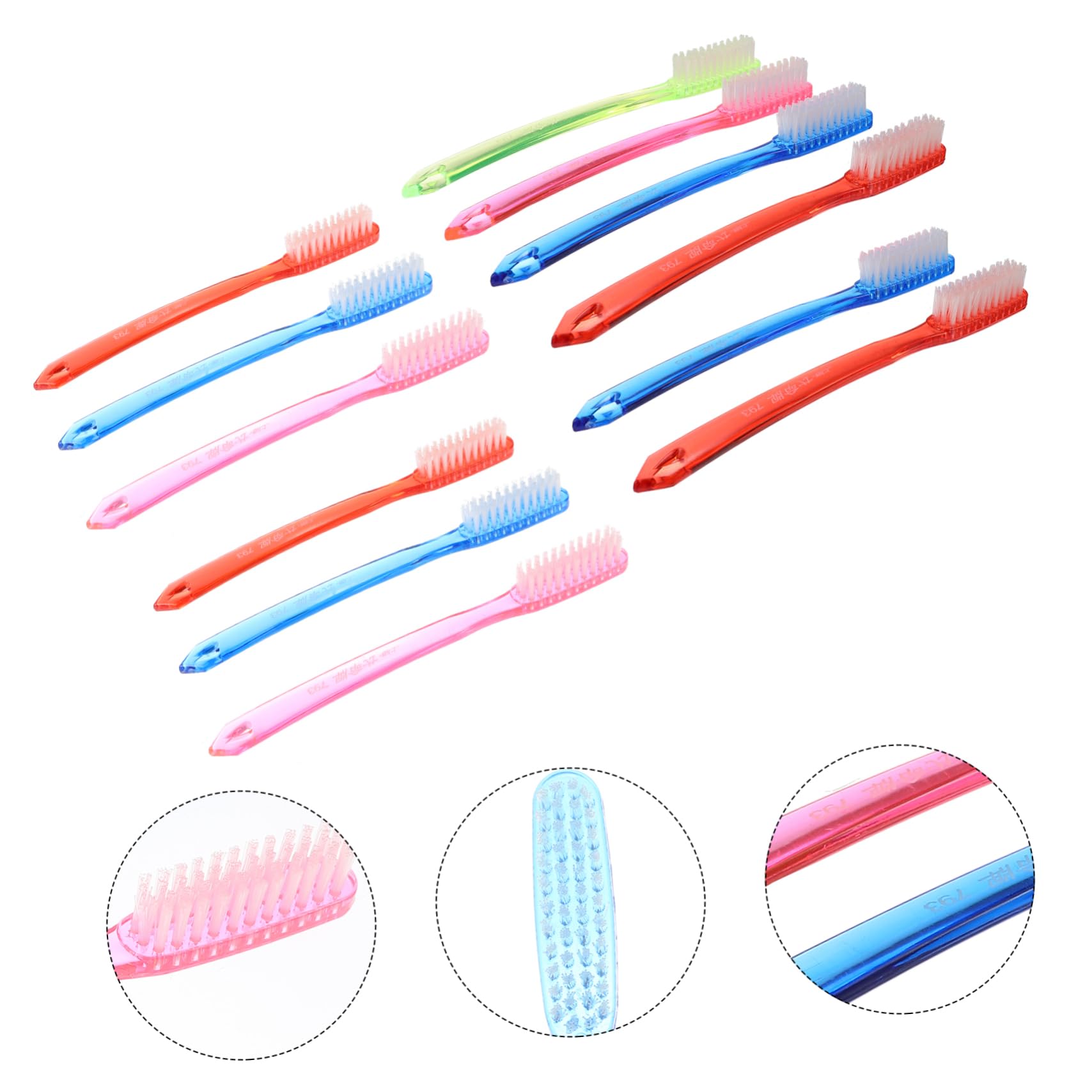 Mobestech 132pezzi Spazzolini Manuali Per Adulti Con Setole Dure Confezione Per Pulizia e Salute Colore Casual