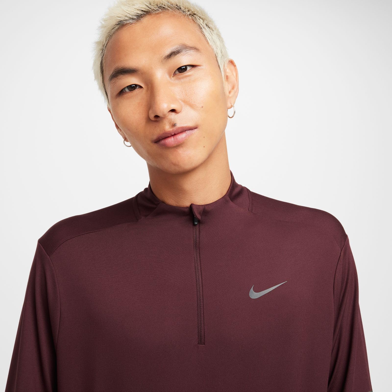 NIKE Górna część biegowa Mężczyźni Nike Dri-fit-laufoberteil Mit Halbreißverschluss Für Herren