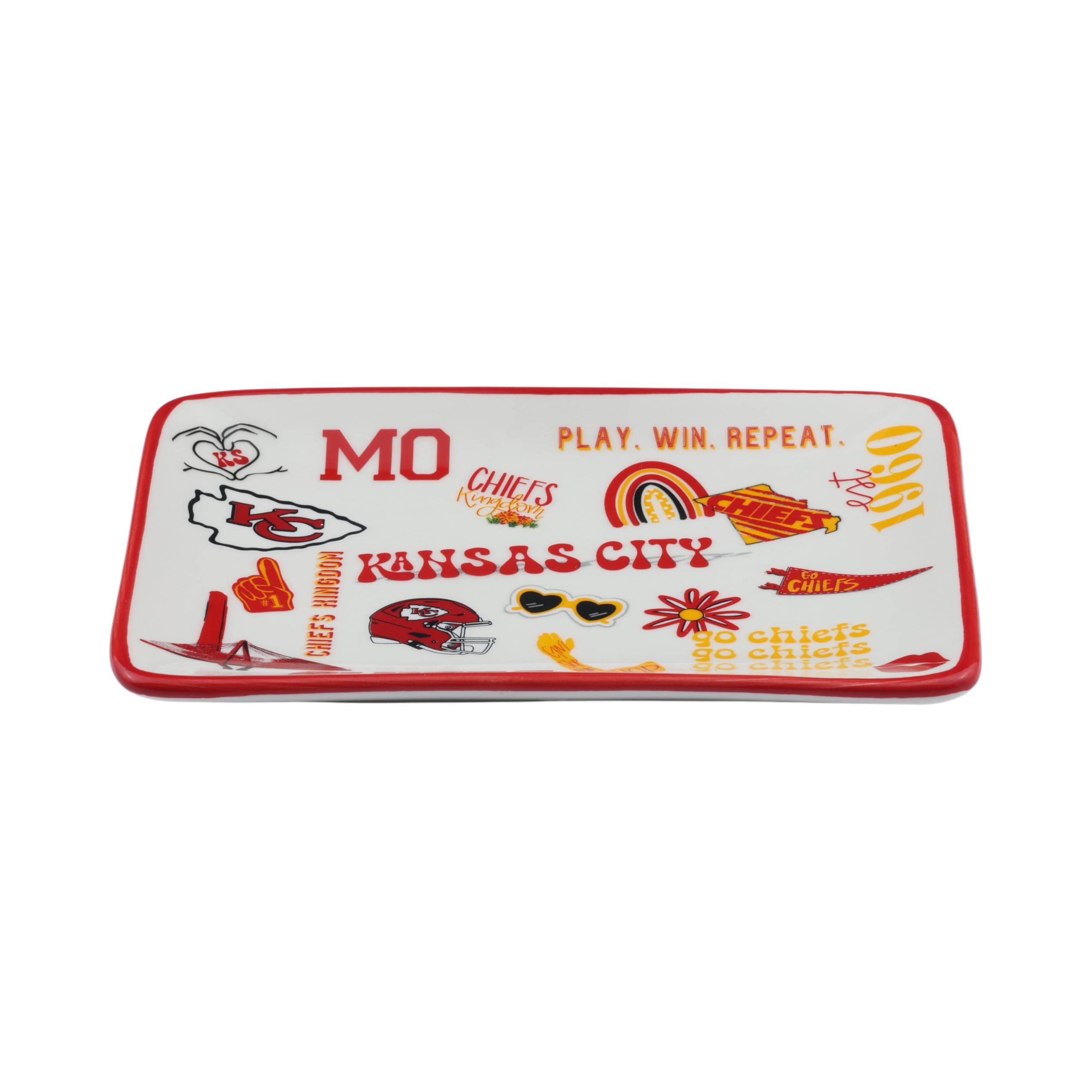Organizador para el hogar y oficina estilo NFL como bandeja decorativa de cerámica de mesa