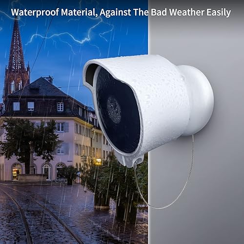 Miniatura 5 de Soporte antirrobo para Google Nest Cam (batería), funda protectora impermeable para cámara con cable de cadena de seguridad, accesorios de bloqueo