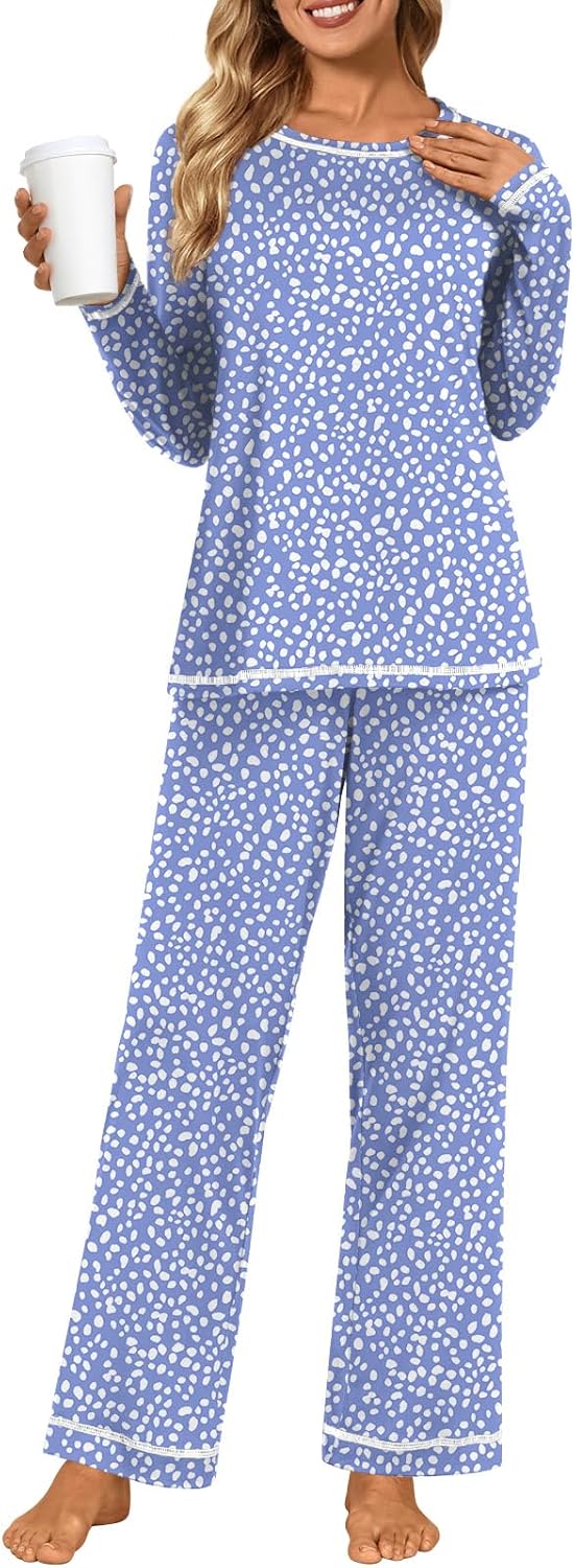 Netsmile Women's Pajama Sets 2 Piece Ladies Long Sleeve Pjs Fall Loungewear Soft Sleepwear with Pockets