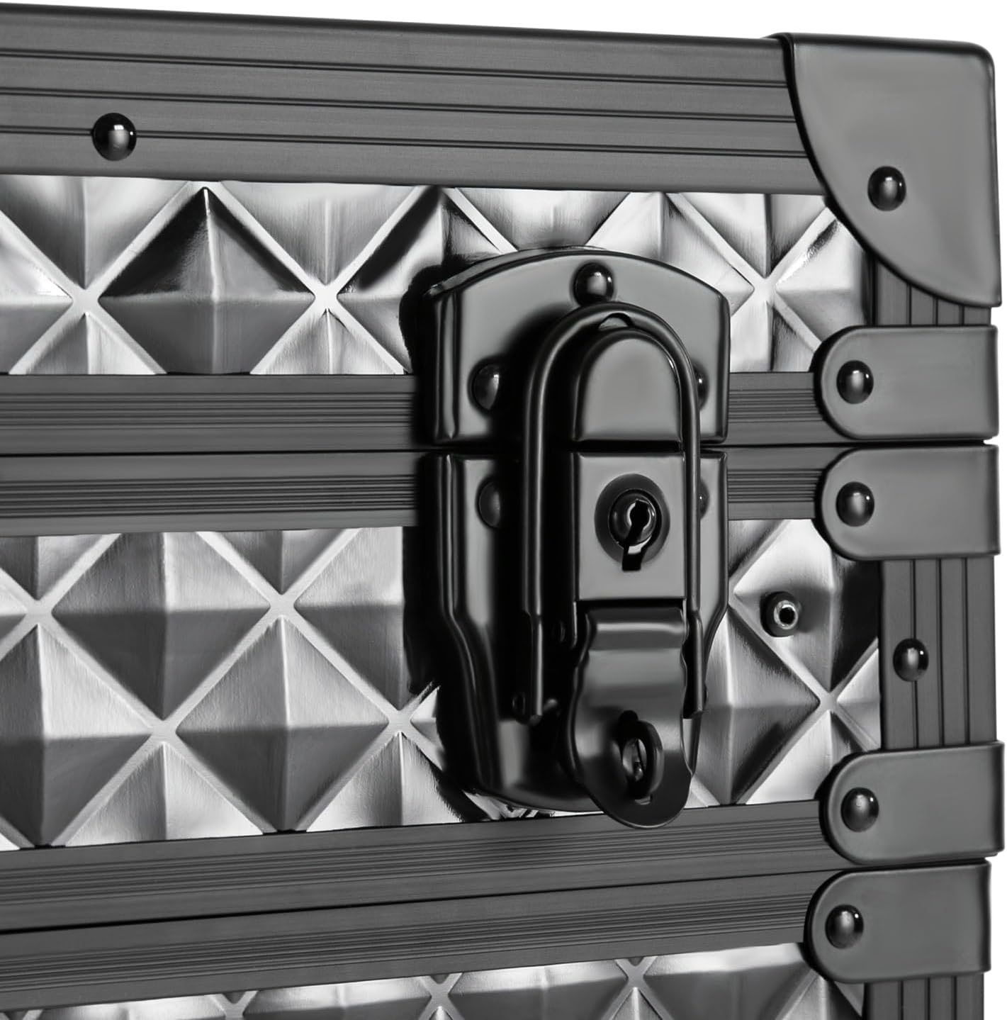 Makeup Case Organizer, Portable Makeup Nail Organizer Trolley Travel Rolling Train Case With 4 Universal Wheels, 4-Layer Cosmetic Hairdressing Trolley With Combination Locks & 6* Keys For Parties