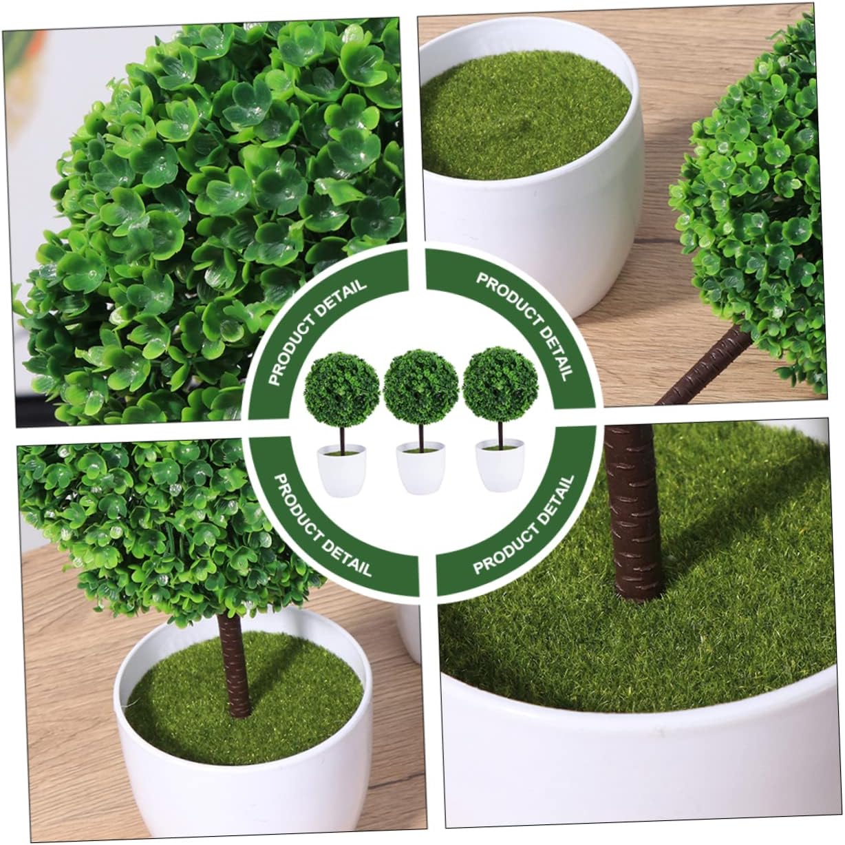 FOMIYES Sturdy Plastic Pots Artificial Topiary Balls for Outdoor Home Office Elegant Decor