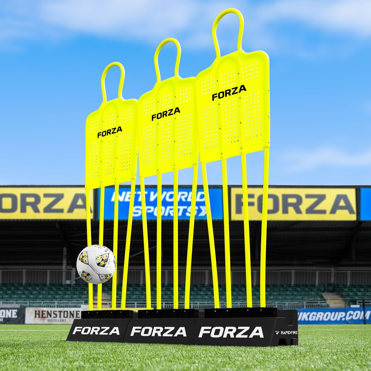 FORZA 2-in-1 Rebound Block & Mannequin Base | Soccer Training Tool for Free Kick Practice & Ball Control Drills | Optional Mannequins in Three Sizes