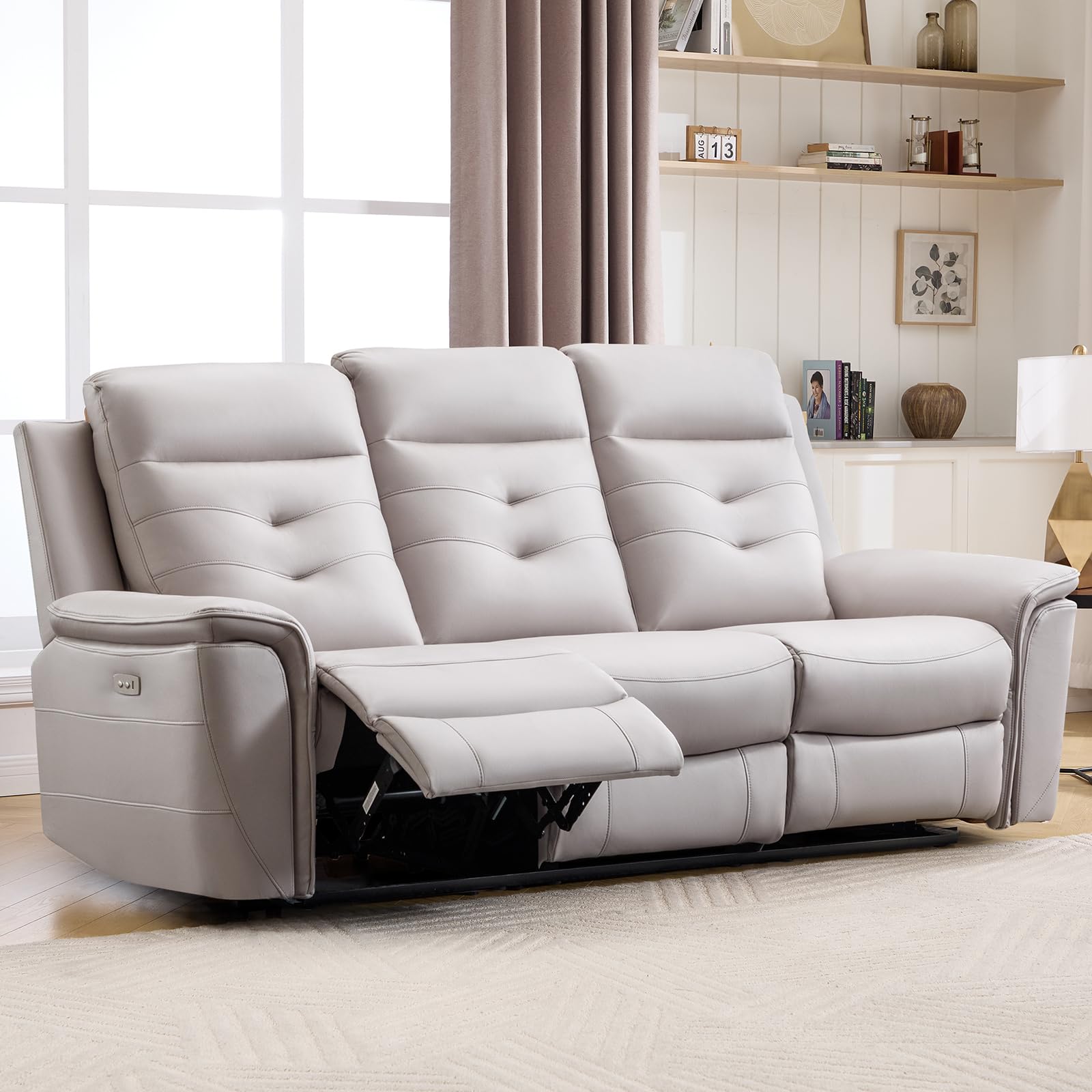 ANJ Oversized Power Reclining Sofa with USB Charging