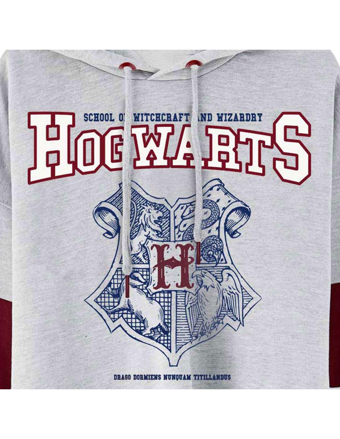 Felpa con Cappuccio da Donna di Harry Potter Hogwarts School Crest con Cappuccio Grigio
