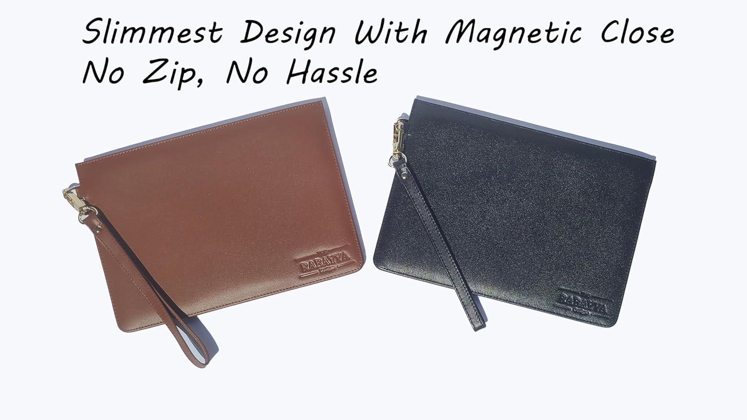 Rabayyaのクレジットカードとお金の財布。, ブラック, マグネット留めのスリムな財布。 高級