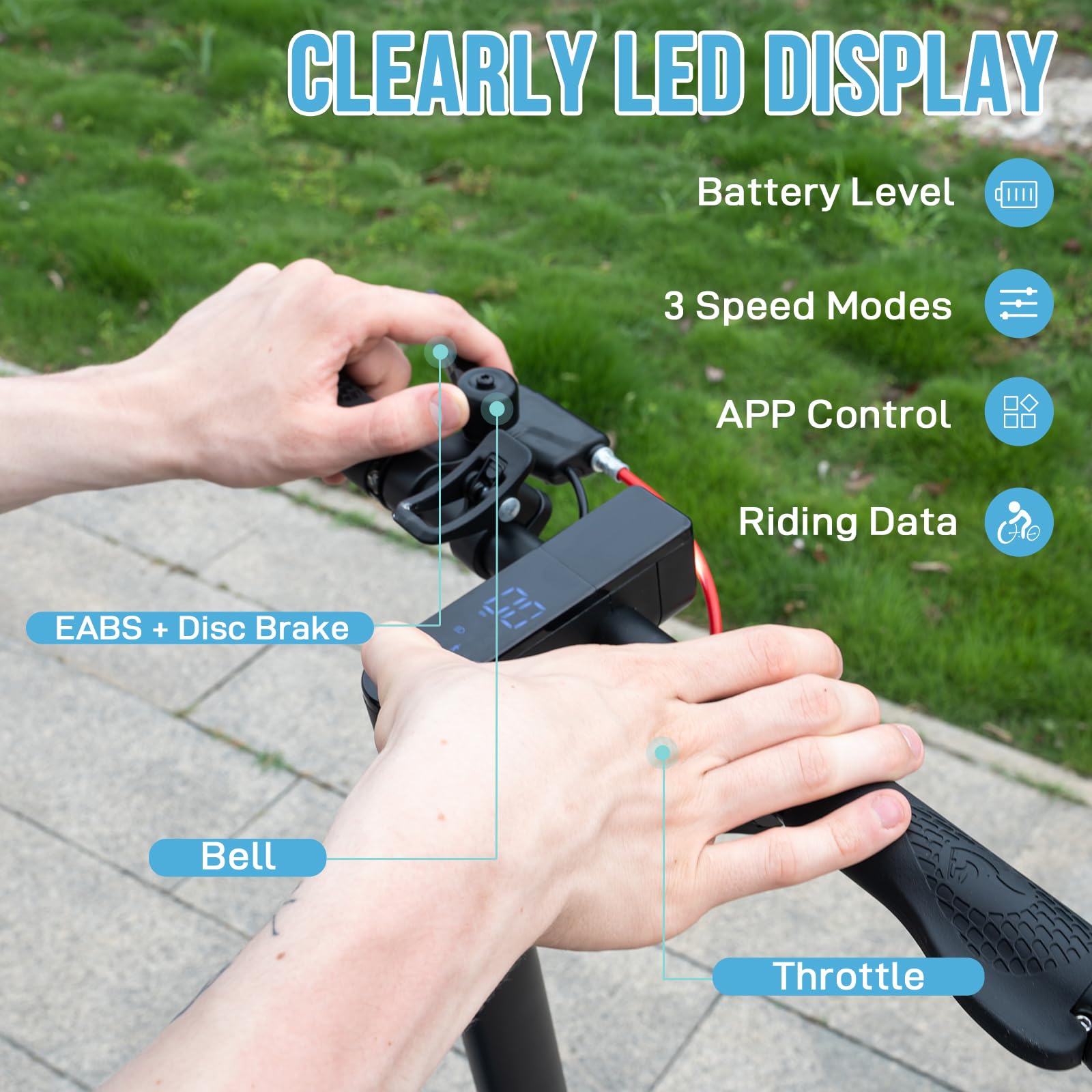 Trottinette Électrique | E-Scooter pour Adultes | Batterie 36V 7,8Ah/11,4Ah | Moteur 350W/500W | Roues 8,5"/10" | Contrôle Via Application | Amortisseurs Doubles | Tableau de Bord à LED