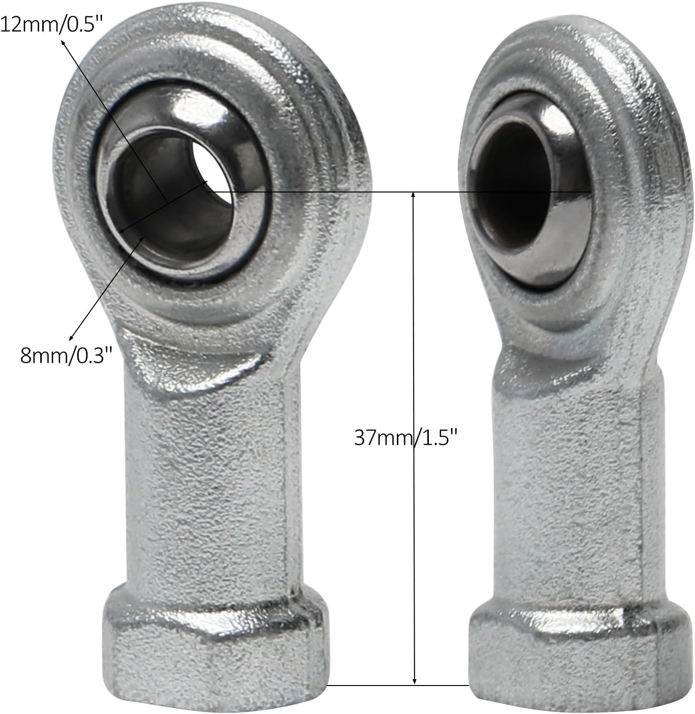 2pcs 8mm Tie Rod Ball Joint Steering Tie Rod Kit Sway bar,Heim Joint,M8 Rod End Bearing for ATV Quad Dirt Bike Go Kart Parts Drift Trike Golf Cart Buggy 4 Wheeler Mini Bike Racing Cart (245mm/9.65")