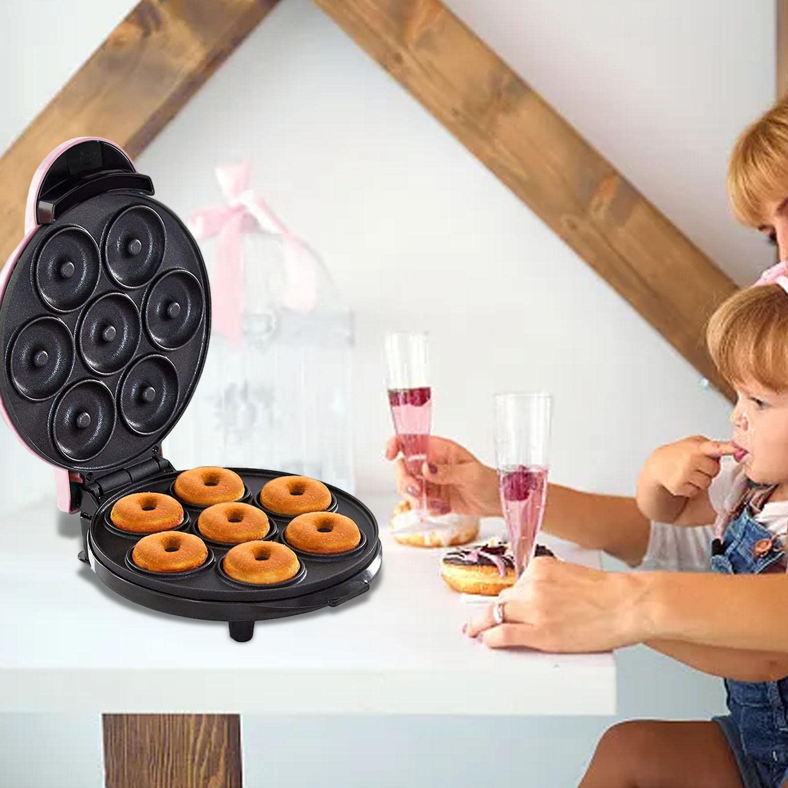 Ciambelle, Macchina Per Ciambelle Piccole, Macchina Per Ciambelle Elettrica Con Aspetto Antiaderente Per Dessert, Macchina Per Ciambelle Per Torta Elettrica Con Riscaldamento Su Doppio Lato,