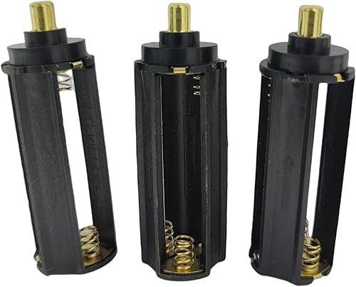 BeeSpring 3 unidades de soporte de batería cilíndrico adaptador de caja de almacenamiento 3 x AAA 1.5V baterías adaptador tubo para linterna de