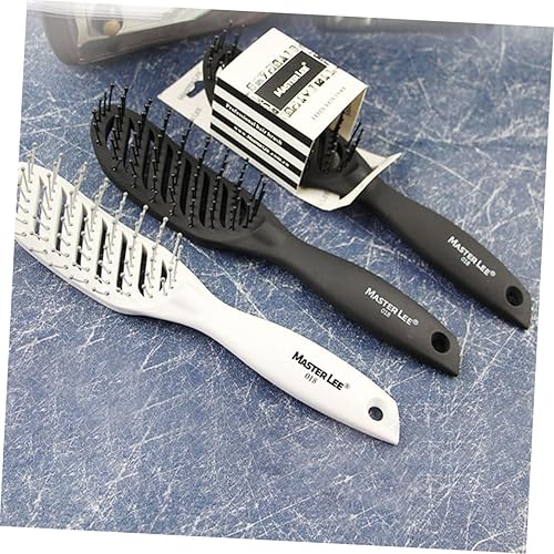 Miniatura 3 de FRCOLOR Peine desenredante de pala, peine de masaje con forma curvada, peine de peluquería, peine de pelo Miss Ribs de secado rápido