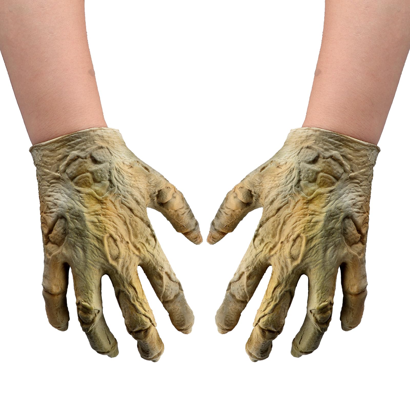 IPENNY Creepy Skeleton Gloves - Laxte Skull Gothic Grim Reaper Hairy Werewolf Halloween Costume Gloves — image 1