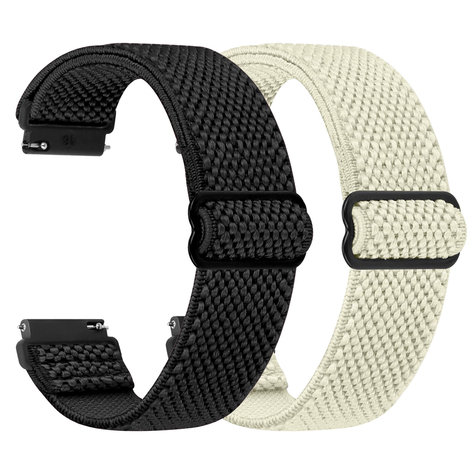 Quick Release Elastic Nylon Watch Straps - Band Width- 16mm 18mm 19mm 20mm 22mm 24mm Watch Straps -Choose Colour & Width